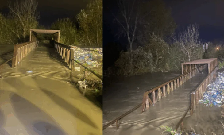 Lumi Erzen del nga shtrati në Sukth, izolohen disa fshatra (VIDEO)