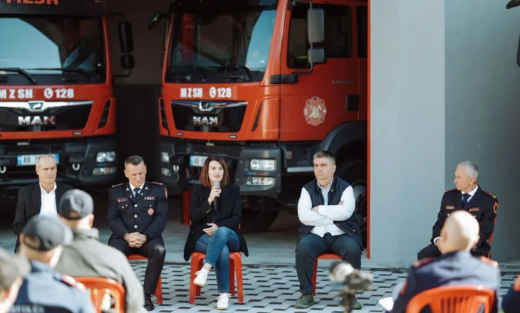 Ministrja Koçiu në Stacionin e ri të Zjarrfikësve: Synojmë një standard të njëjtë kombëtar dhe një trupë të motivuar