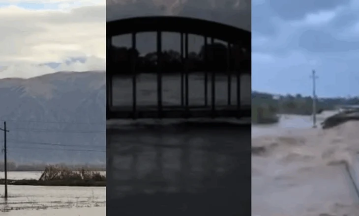 Moti i keq/ Përrenj e lumenj dalin nga shtrati, shpi të përmbytura dhe familja të evakuuara