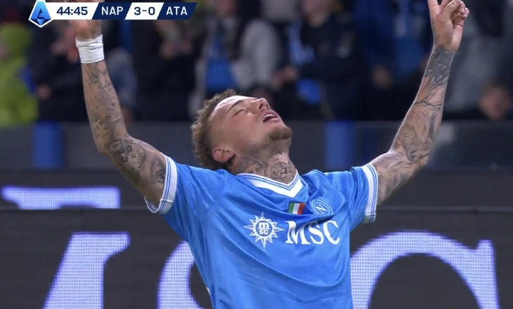 Napolit i ka bërë mirë pushimi, bind ndaj Atalantës në pjesën e parë.  Shkëlqen David Neres (video)