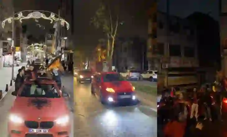 Në mes të Stambollit, shqiptarët festojnë 28 Nëntorin me flamuj e këngë patriotike (Video)