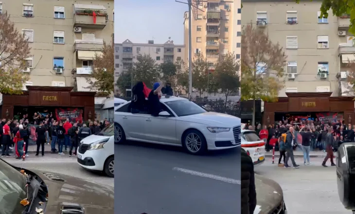 Nis festa në rrugët e Tiranës, tifozët kuq e zi ndezin atmosferën