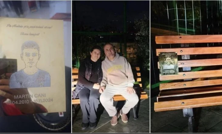 Një stol përkujtimor për Martin Canin vendoset pranë fushës sportive
