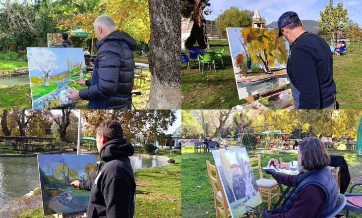 Piktorët mblidhen në Elbasan, kolonia “Skampis 2025” hedh në telajo peizazhet e Byshekut