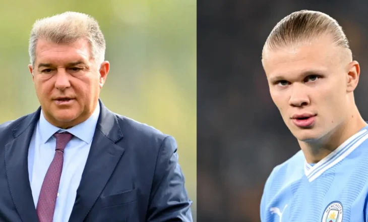 Plani i Laportës për të sjellë Haaland te Barcelona. Në marrëveshje do përfshihet edhe “fiksimi” i Guardiolës