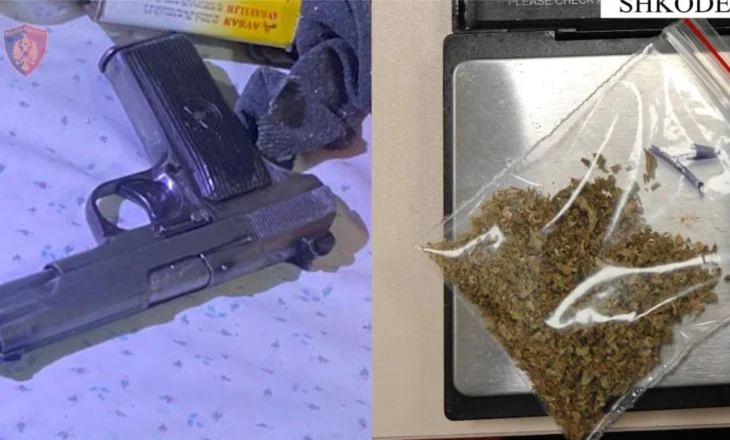 Policia e Shkodrës arreston 40 vjeçarin nga Barbullushi, iu gjet një pistoletë, procedohet edhe 16- vjeçari