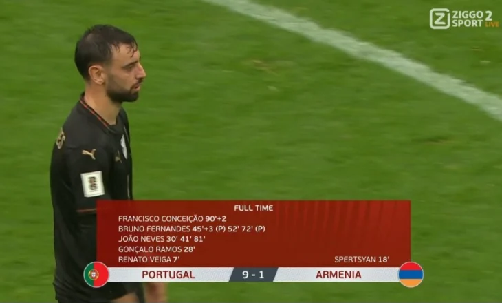 Portugalia “vuan” pa Kristiano Ronaldon, fiton 9-1 kundër Armenisë