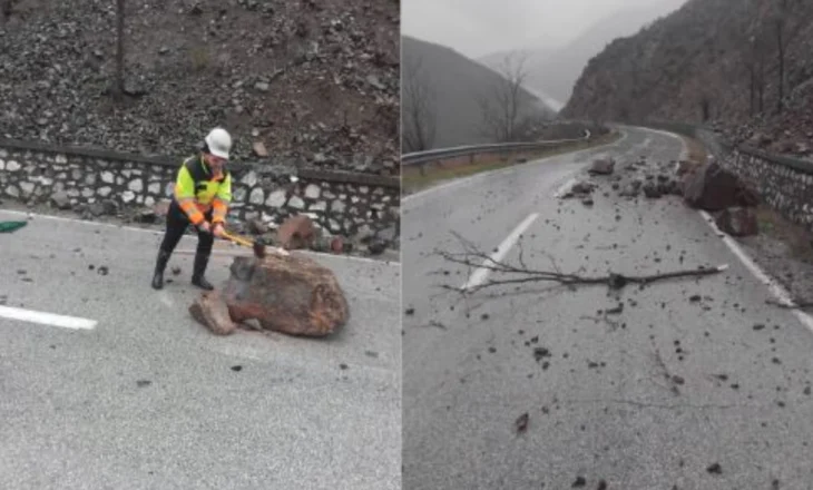 Problemet nga moti në Kukës/ Rënie gurësh, dherash dhe inertesh në disa akse rrugore në të gjithë qarkun
