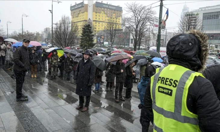 Protestë e punonjësve të televizionit shtetëror të Bosnjë e Hercegovinës