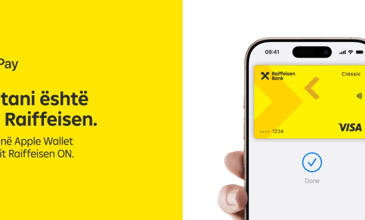 Raiffeisen Bank sjell Apple Pay për mbajtësit e kartave Visa & Mastercard, direkt nga aplikacioni