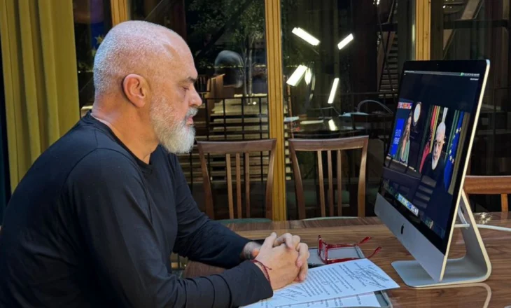 Rama merr pjesë “online” në Samitin e Zgjerimit në Bruksel, kryeministri: Nuk mund të jem fizikisht aty, probleme me fluturimin