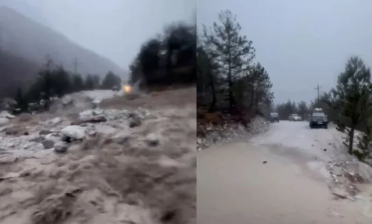 Reshjet e shiut në Shkodër! Shembet masivi me inerte, bllokohen pesë makina dhe disa persona