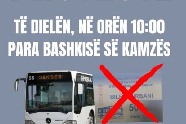Rritja e çmimit të biletës së urbanit, “Lëvizja Bashkë” thërret protestë në Kamëz