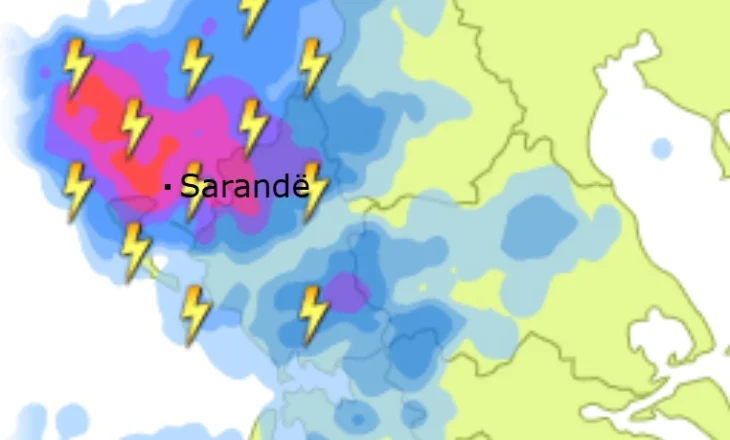 Saranda pritet të përfshihet nga reshje të dendura dhe stuhi nga mbrëmja e sotme deri të enjten