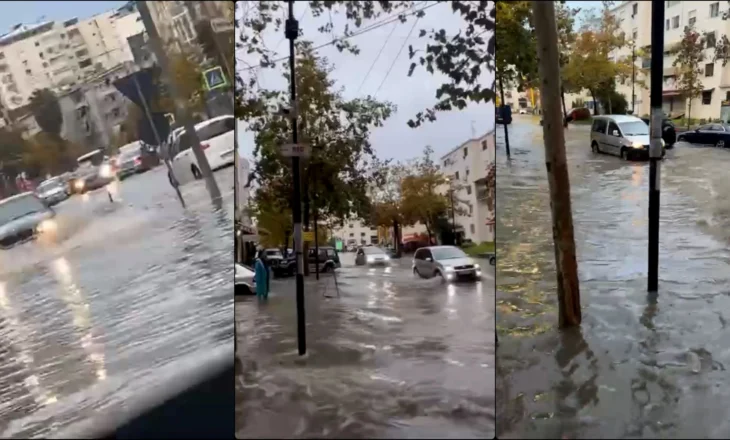 Shiu ‘përmbyt’ rrugët në Durrës, vështirësohet qarkullimi për mjetet dhe qytetarët