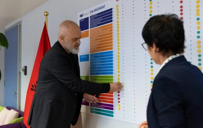 Shqipëria heq të gjitha “pikat e kuqe” nga Muri i Zgjerimit në Bruksel