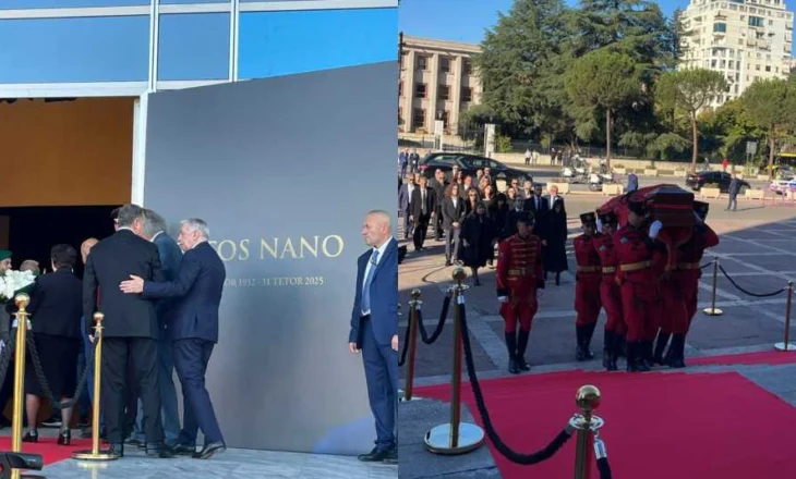 Taulant Balla mbërrin i pari nga Partia Socialiste, kryen homazhe në nder të Nanos