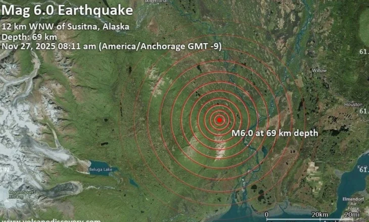 Tronditet Alaska, goditet nga një tërmet me magnitudë 6 ballë