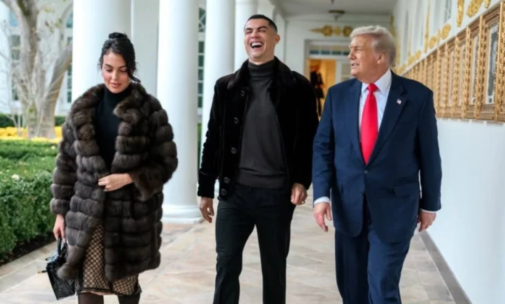 Trump i bëri turne Cristiano Ronaldos dhe Georgina Rodriguez në Shtëpinë e Bardhë, vizita që përçau fansat e tij (FOTO)