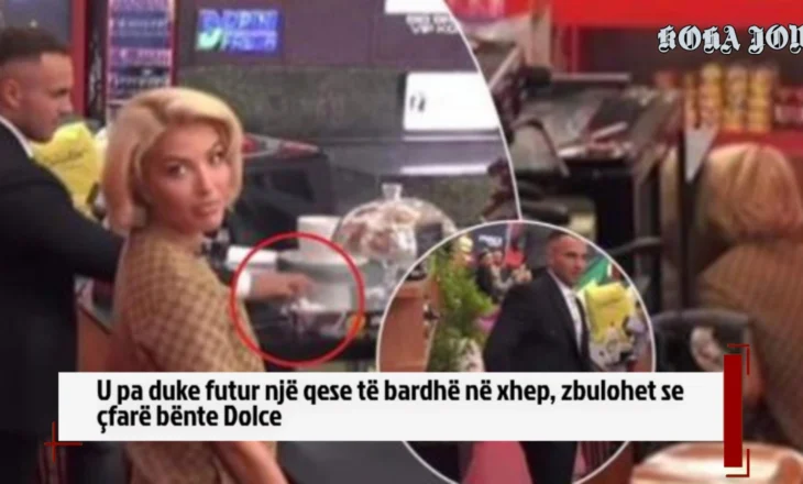 U pa duke futur një qese të bardhë në xhep, zbulohet se çfarë bënte Dolce