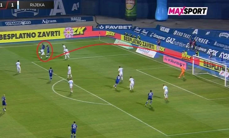 VIDEO/ Arbër Hoxha shënon gol spektakolar në Zagreb