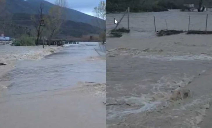 VIDEO- Dalin nga shtrati lumenjtë Bistrica dhe Pallva, përmbyten tokat! Izolohen 6 fshatra