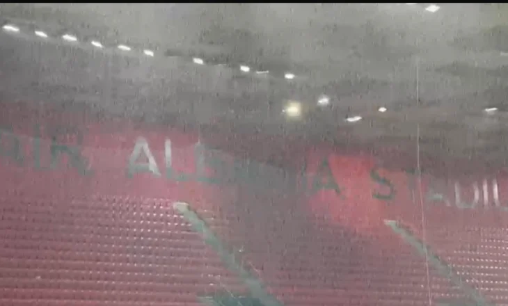 VIDEO/ Luhet ndeshja e Superiores,  “Air Albania” pushtohet nga reshje të pazakonta shiu