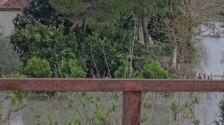 (VIDEO) Përmbytje në fshatin Trevllazër, lumi Vjosa vërshon në tokat bujqësore