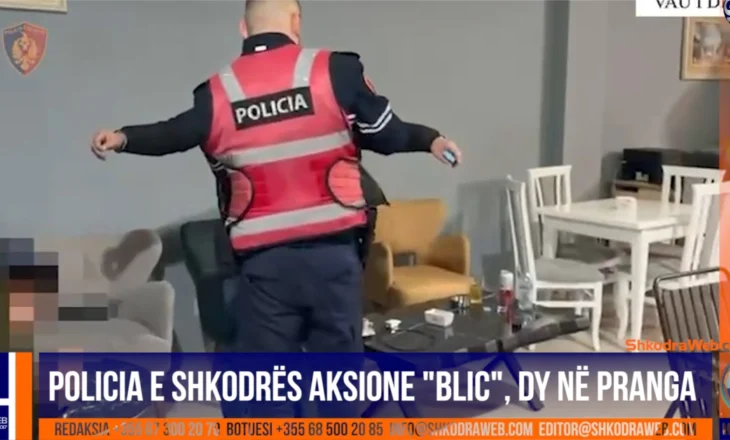 VIDEO – Policia e Shkodrës organizon aksion “blic”, vihen në pranga 2 të rinj për armëmbajtje dhe “mall”