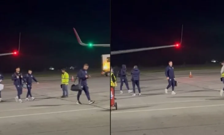 VIDEO-Skuadra angleze mbërrin në Tiranë, gati për duelin e fundit me Shqipërinë