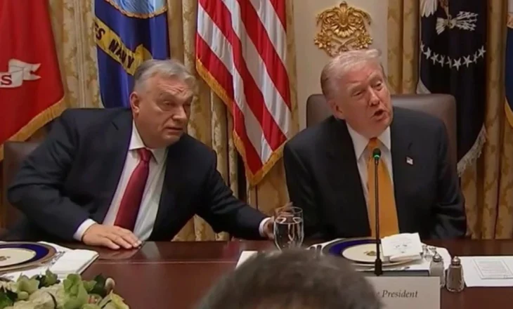 VIDEO/ Takimi Trump-Orban, batuta e udhëheqësit hungarez për zëdhënësen e Shtëpisë së Bardhë: A mund ta marr me vete në Hungari?