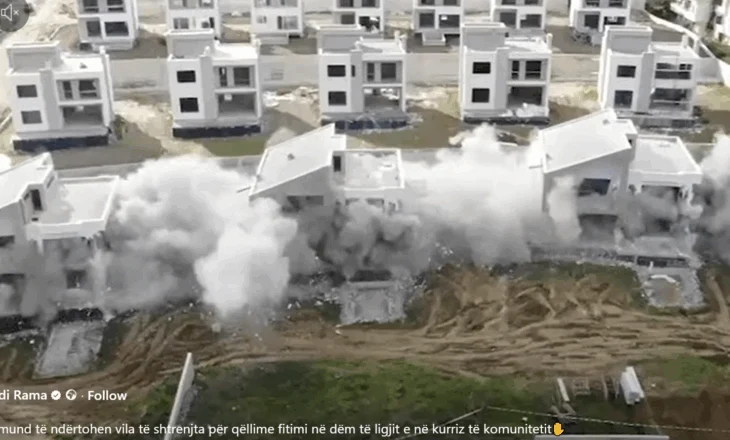 Zgjohet “qeveria”/ Rama publikon video nga Farka: Vila pa leje hidhen në erë