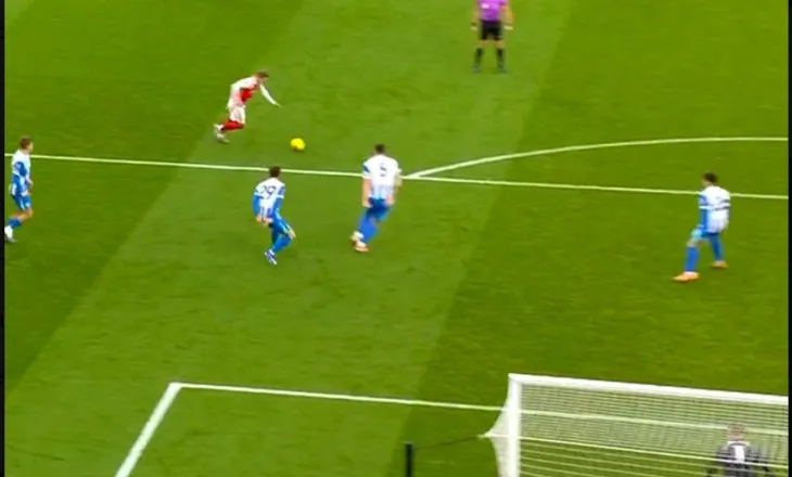 45′ e para: Odegaard rikthehet ai i vjetri me gol magjik, Florian Wirtz e bën “sefte” më në fund