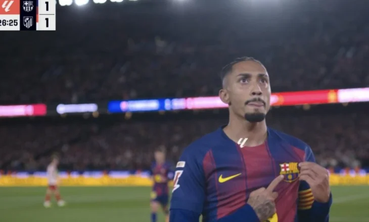 Alex Baena zë në befasi katalanasit, Raphinha rikthen barazpeshën (video)