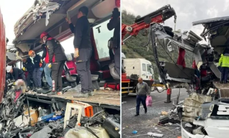 Autobusi përplaset me kamionin, 7 viktima dhe 11 të plagosur në Turqi (VIDEO)