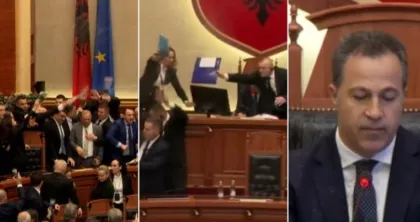 Demokratët ‘furnizojnë’ me shishe Elda Hotin, deputetja nuk ndal ‘aksionin’ drejt Niko Peleshit