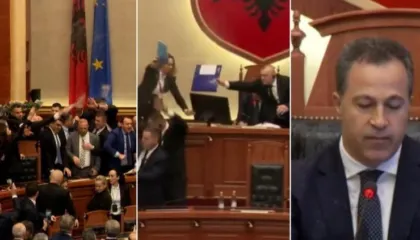 Demokratët ‘furnizojnë’ me shishe Elda Hotin, deputetja nuk ndal ‘aksionin’ drejt Niko Peleshit