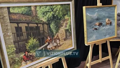 Ekspozita “Rrënjët” në Vlorë, piktori i njohur Agim Sulaj sjell për publikun disa nga punimet e tij