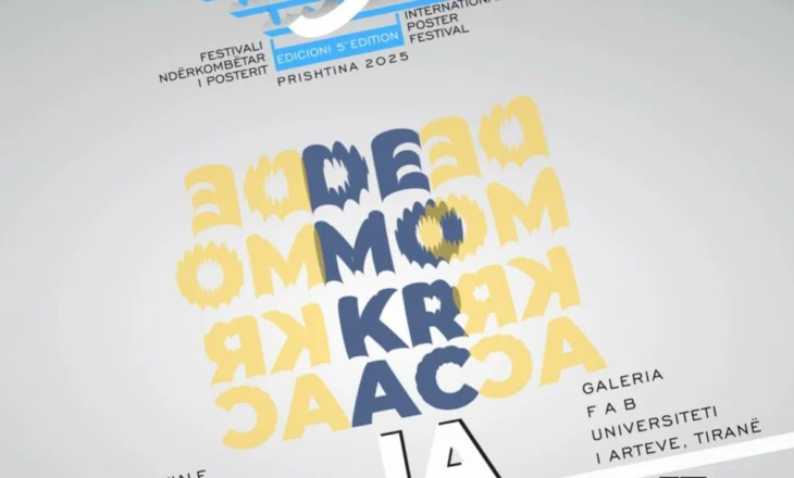 Festivali Ndërkombëtar i Posterit “Prishtina 2025” me temën “Demokracia”, ekspozita çelet në galerinë FAB
