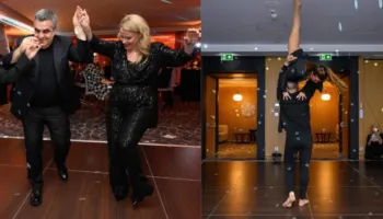 FOTO/ Blendi Gonxhja harron për disa orë akuzat e SPAK për zyrtarët e majtë, troket gotat e verës me stafin dhe publikon fotot e festës me balerina