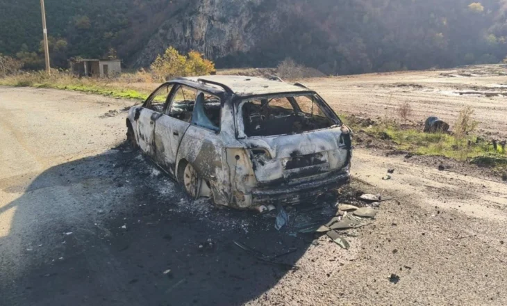 FOTO- Gjendet i shkrumbuar “Audi” në Mirakë, dyshohet se u përdor në vrasjen e biznesmenit Mëhalla