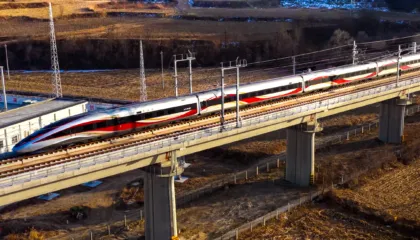 Gjatësia e hekurudhave me shpejtësi të lartë në Kinë tejkalon 50.000 km