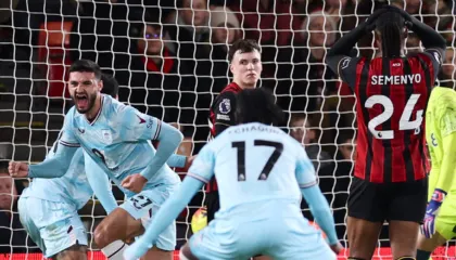 Gol vendimtar, Broja i jep një pikë Bërnlit në transfertë