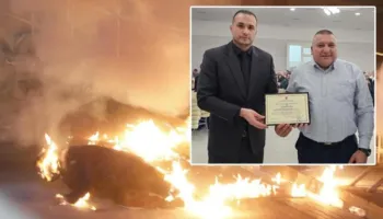 I shpëtoi jetën protestuesit që u dogj nga molotovët e ‘Berishës’, Proda i akordon certifikatë inspektorit të policisë