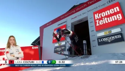 Lara Colturi me një rezultat të shkëlqyer në zbritjen e parë, por ndalet në momentin final!