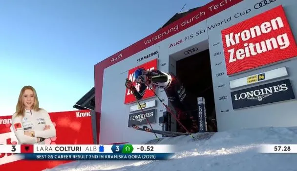 Lara Colturi me një rezultat të shkëlqyer në zbritjen e parë, por ndalet në momentin final!