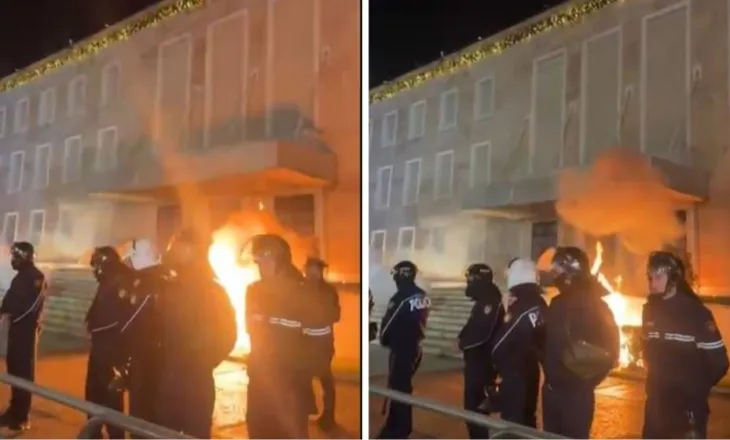 LIVE/ Berisha mbyll fjalimin, protestuesit hedhin bomba molotov drejt godinës së Kryeministrisë, nis shpërndarja