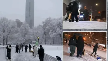 New York goditet nga stuhia dimërore ‘Devin’, anulohen mbi 1500 fluturime