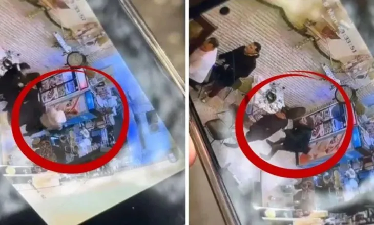 Pamje nga plagosja e ‘Guccit’/ Autori i drejtoi armën në mes të lokalit, ai tentoi të fshihej pas shokut të tij