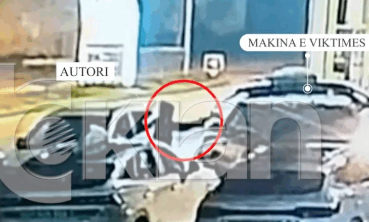 PAMJET nga momenti i vrasjes- Autori zbret nga makina me kapuç në kokë dhe qëllon menjëherë Mondi Mëhallën